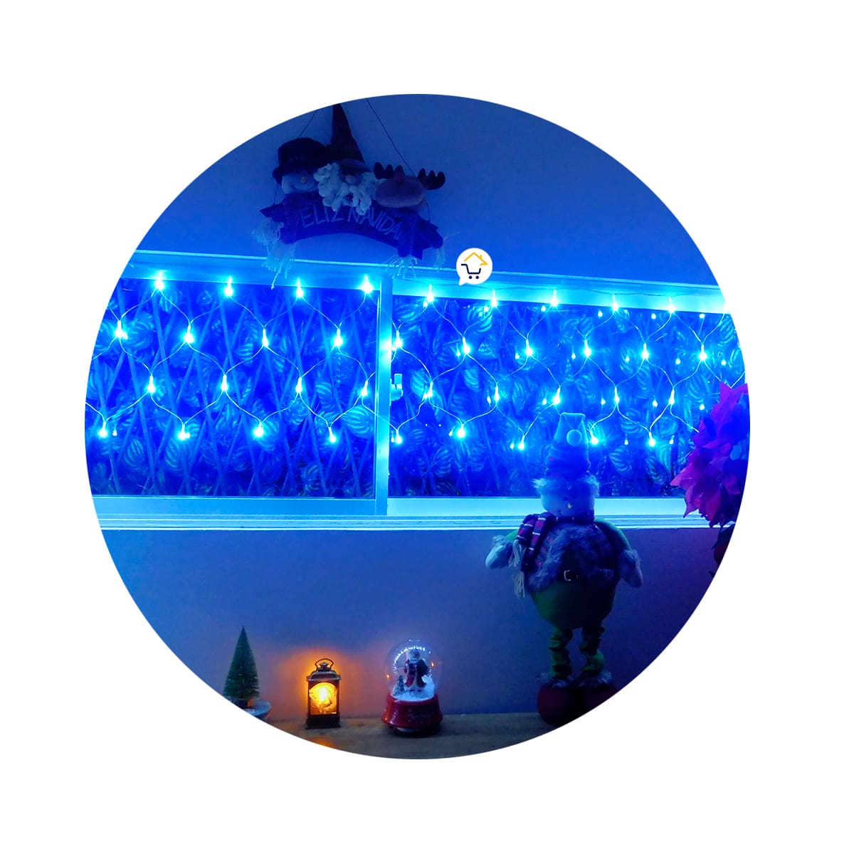 Extension Luz Led Cenefa 200 LED 6 Metros Luces Navidad Azul 2173