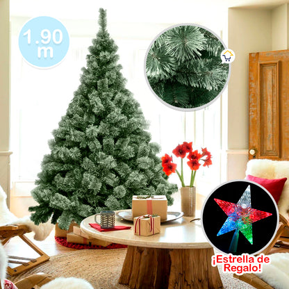 Arbol Navidad Clásico 190 cm Tupido Frondoso + Estrella  VERONA