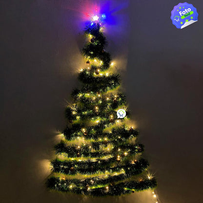 Árbol Navidad De Pared + Luces + Estrella + Decoracion GRATIS!