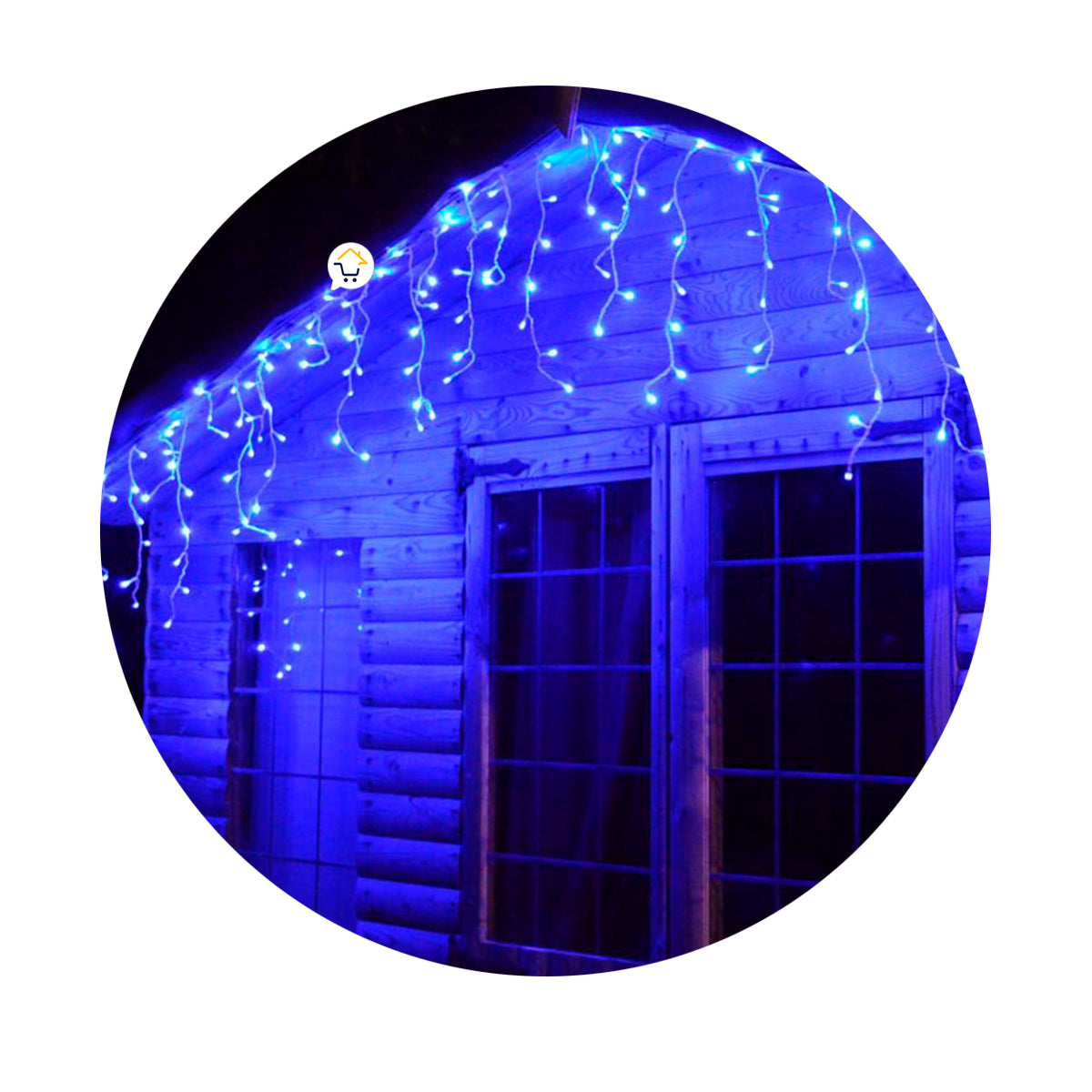 Cortina LED Intercalada 9 m 300 Luces Navidad Azul 300LEDCA1