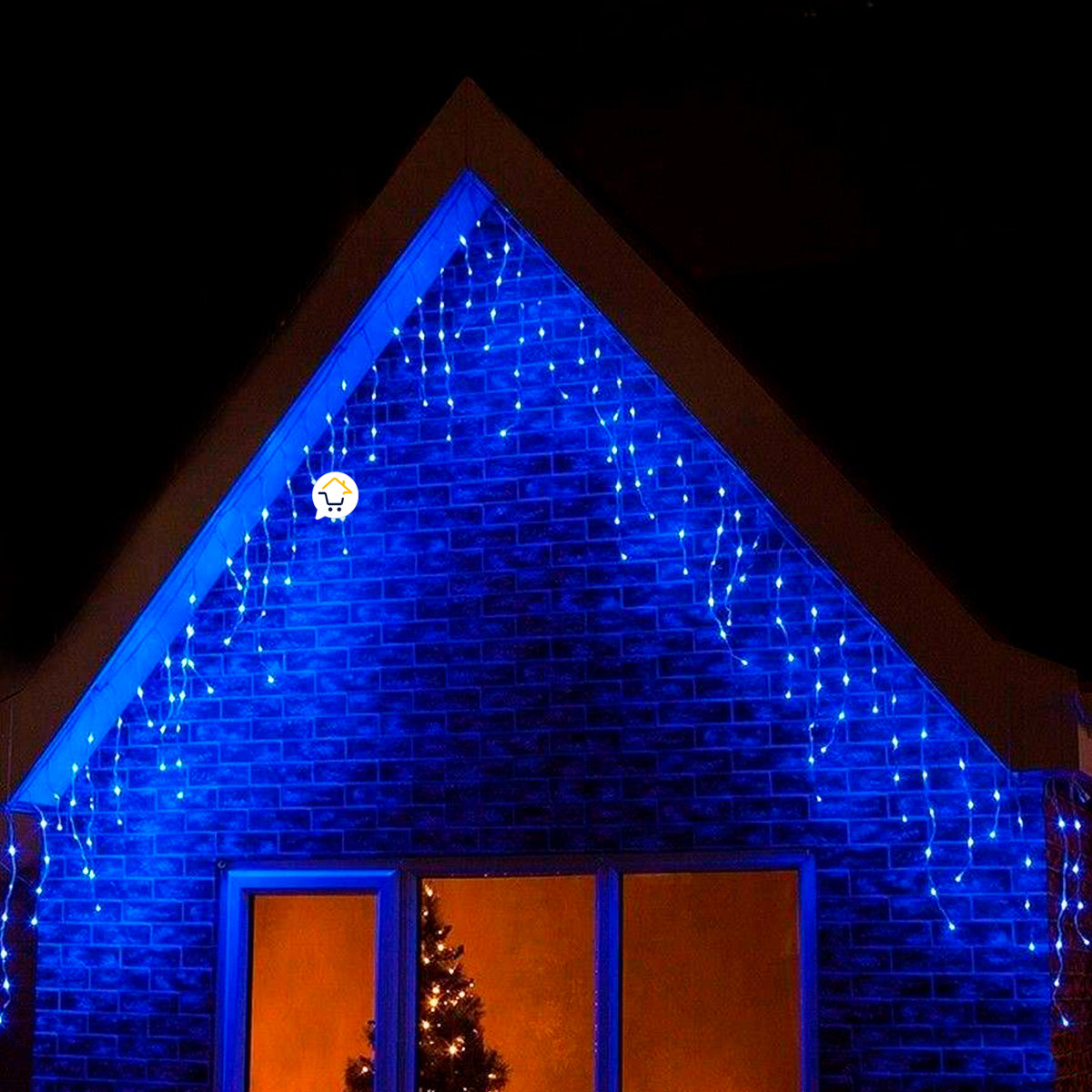 Cortina LED Intercalada 9 m 300 Luces Navidad Azul 300LEDCA1