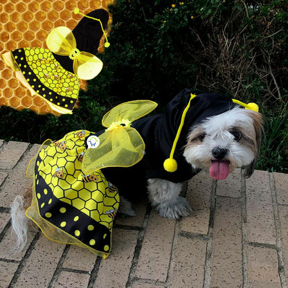 Disfraz Abeja Para Perro Gato Mascotas  Halloween GD01ABEJ