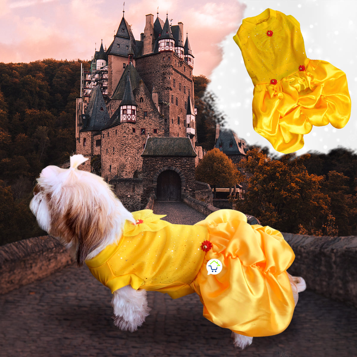 Disfraz Princesa Para Perro Gato Mascotas Halloween GD01BELL