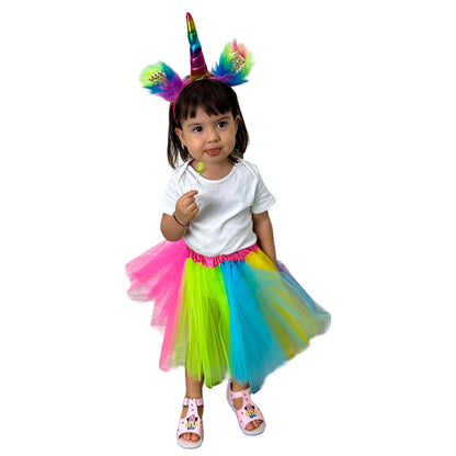 Disfraz Unicornio Arcoíris Accesorios Halloween Niña