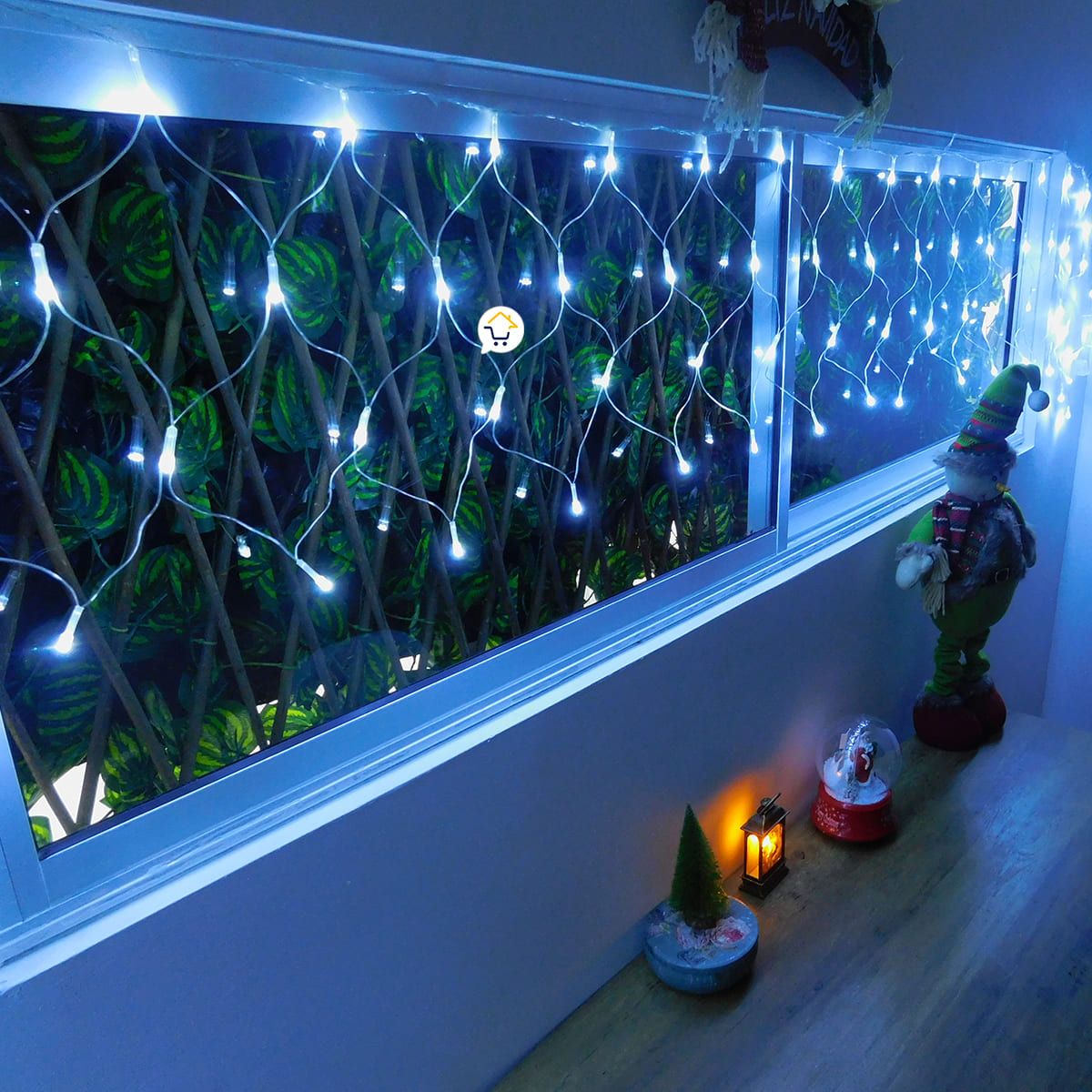 Extension Luz Led Cenefa 200 LED 6 Metros Luces Navidad Blanco 2171