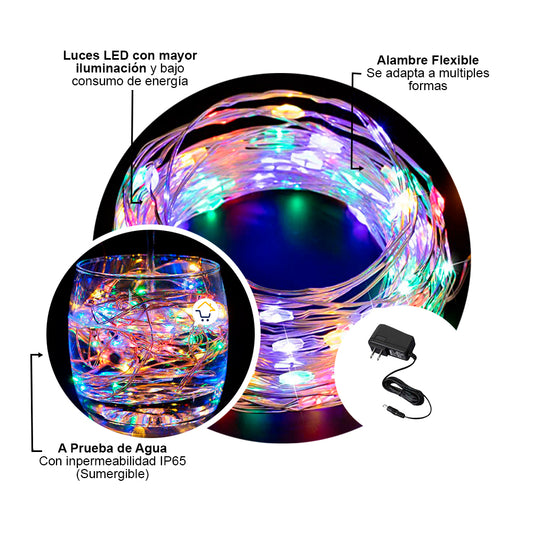 Luces Micro Led Decoracion Luz Navidad X 200 AEO50M