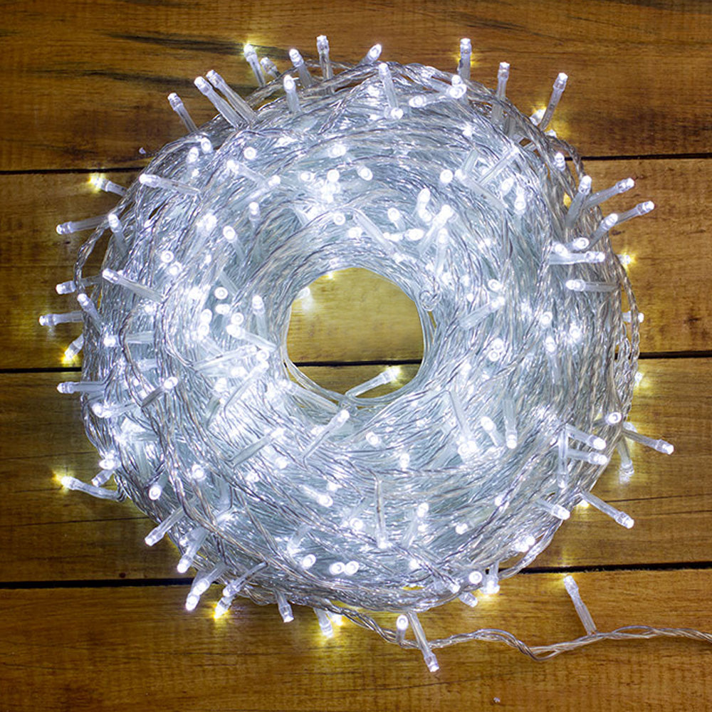 Luz Led Lineal 50 Metros 500 Led Blanca Luces Navidad RF 1511