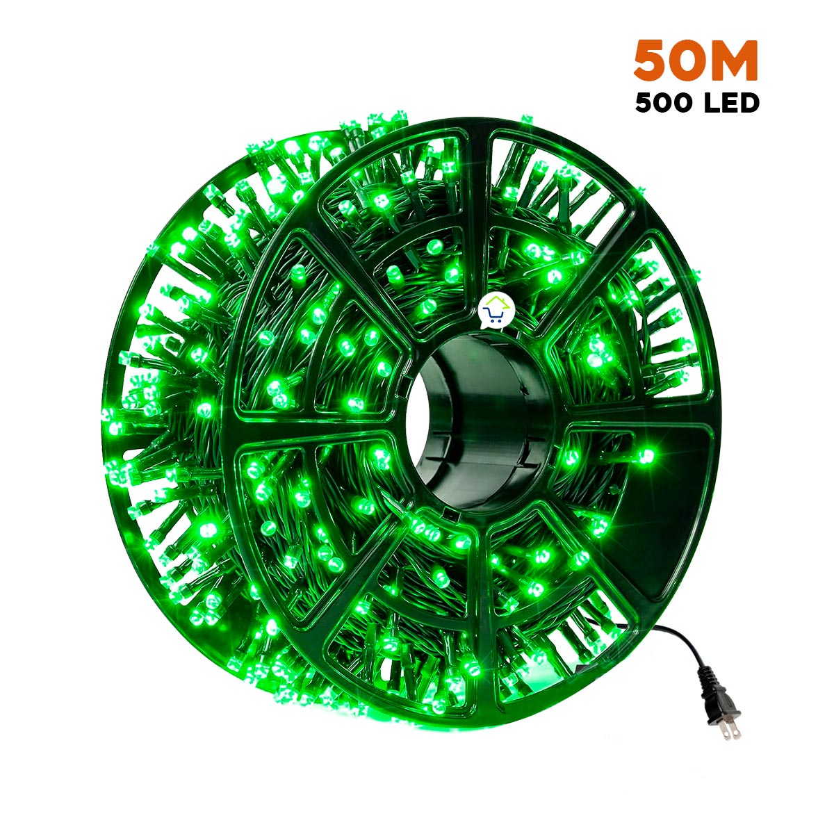 Luz Led Lineal 50 Metros 500 Led Luces Navidad Cable Verde 150