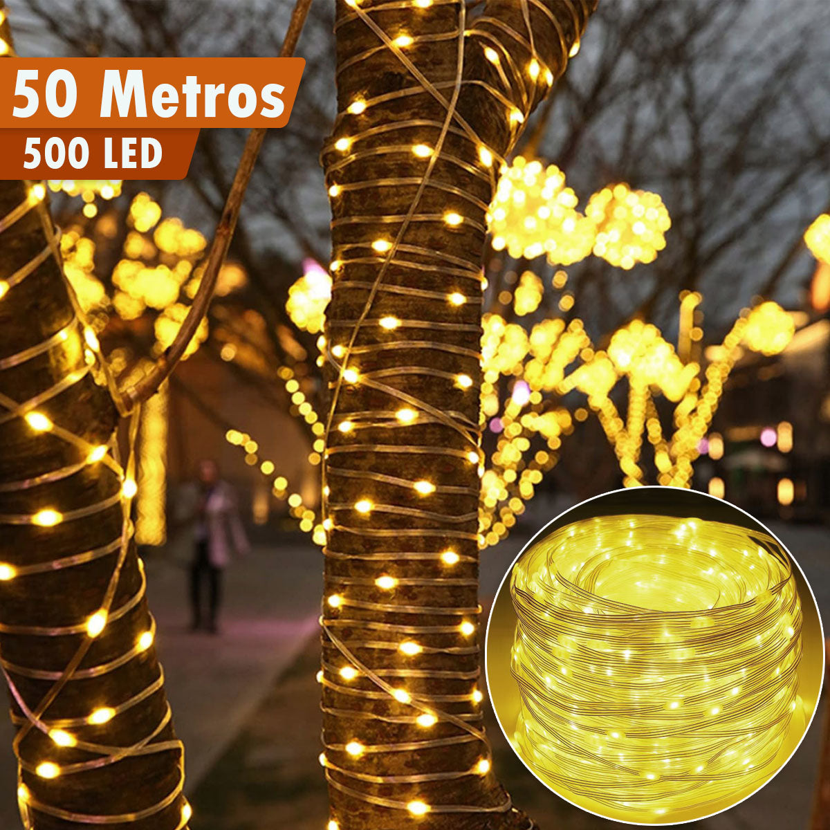 Luz Micro LED Lineal 50 Metros 500 Luces Navidad 1721