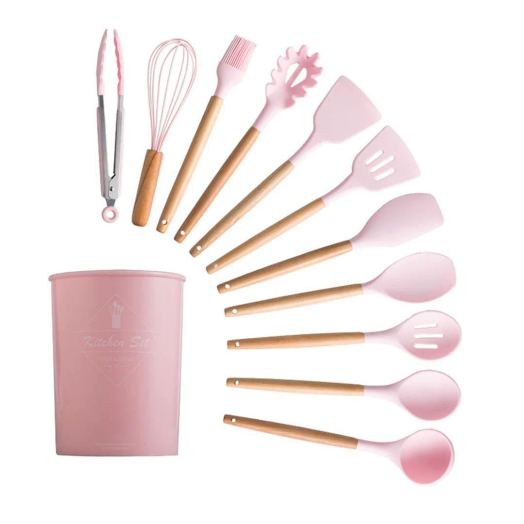 Set Cocina 12 Utensilios Silicona Kit Cocina