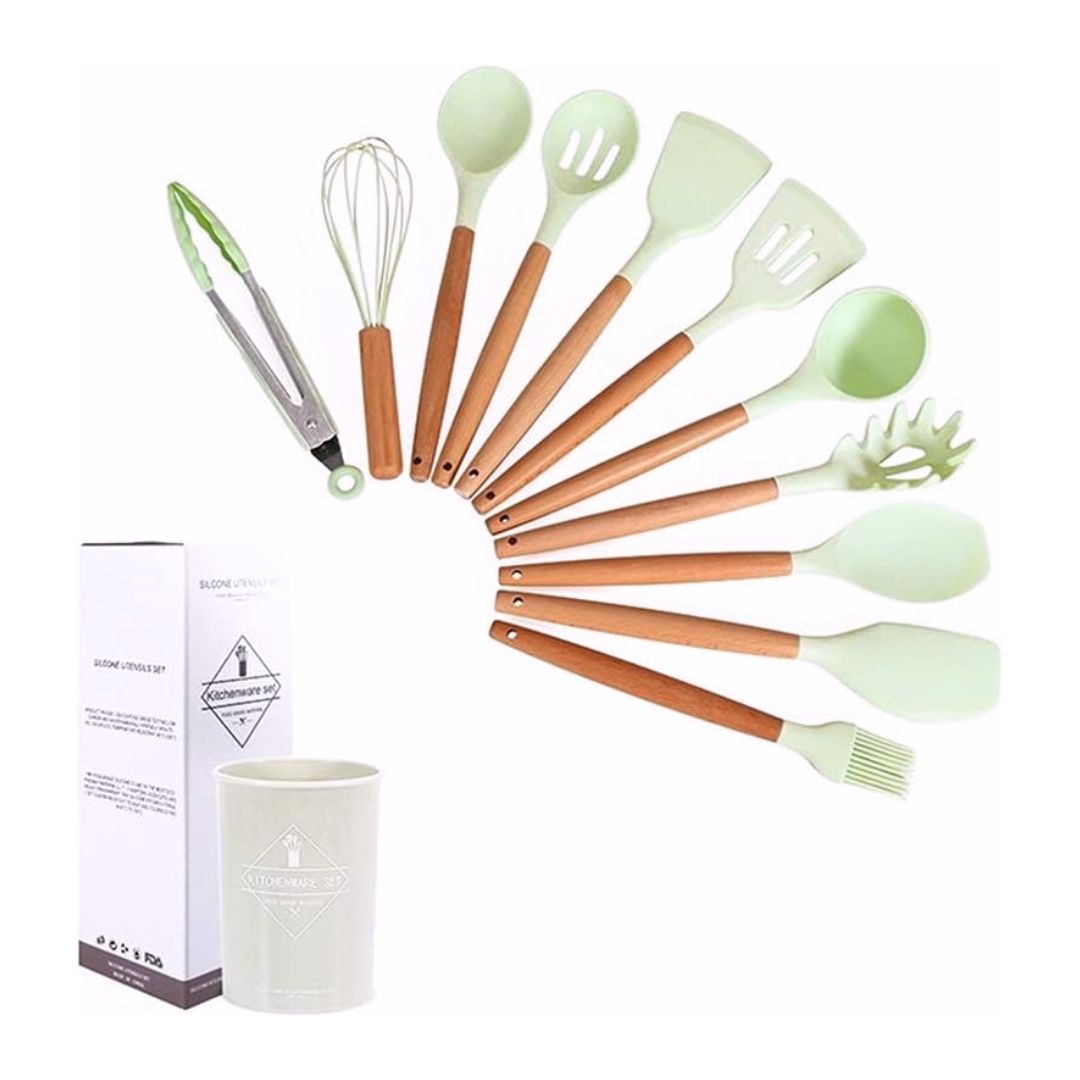 Set Cocina 12 Utensilios Silicona Kit Cocina